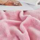 Ultra Soft Fleece Throw Blanket, Silky Flannel Fuzzy Blanket for All Season, Cozy Lightweight Blanket for Couch, Bed, Sofa, 50" x 60", Pink, Throw