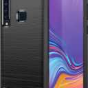 Case for Galaxy A9 2018, Samsung A9s SM-A920 Case, Slim Thin Carbon Fiber TPU Rubber Protective Cases Anti-Scratch Shockproof Cover for Samsung Galaxy A9 (2018) Black