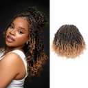 GIX Yanky Twist Crochet Hair - 6 Inch 8 Packs (30 Strands/Pcs) Ombre Blonde Pre-twisted Fluffy Spring Mini Twist Short Bob Passion Twist, Crochet Braids Braiding Hair (6 Inch, T27-8P)
