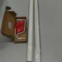 KAMANINA Curtain Rod 32 to 58 Inch(2.6-4.8Ft), Heavy Duty White Curtain Rods for Windows, 7/8 Inch Single Drapery Rod Adjustable, Decorative Netted Texture End
