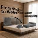 Oversized Bed Wedge Pillow Transformer Set, Adjustable Angles for Acid Reflux & GERD, Post-Surgery, Sleep Apnea Support, Sitting Up & Leg Elevation, Removable Covers, 31.5x23.6x25