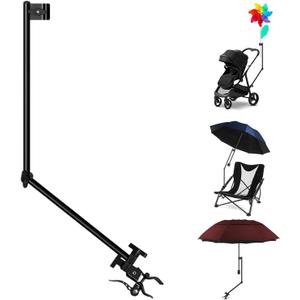 Heavy Duty Umbrella Holder - Adjustable Clamp, Deck Mount, Universal Stand for Mobility, Patio, Stroller, Wheelchair, Beach Chair (Rod only) (Type2)