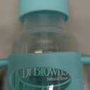 Dr. Brown's Milestones Narrow Sippy Straw Bottle, SpillProof with 100% Silicone Handles and Weighted Straw, 8 oz/250 mL, Gray & Green, 6m+
