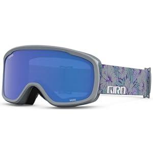 Giro Moxie Ski Goggles - Snowboard Goggles for Women & Youth - Grey Botanical Strap with Grey Cobalt/ Yellow Lenses