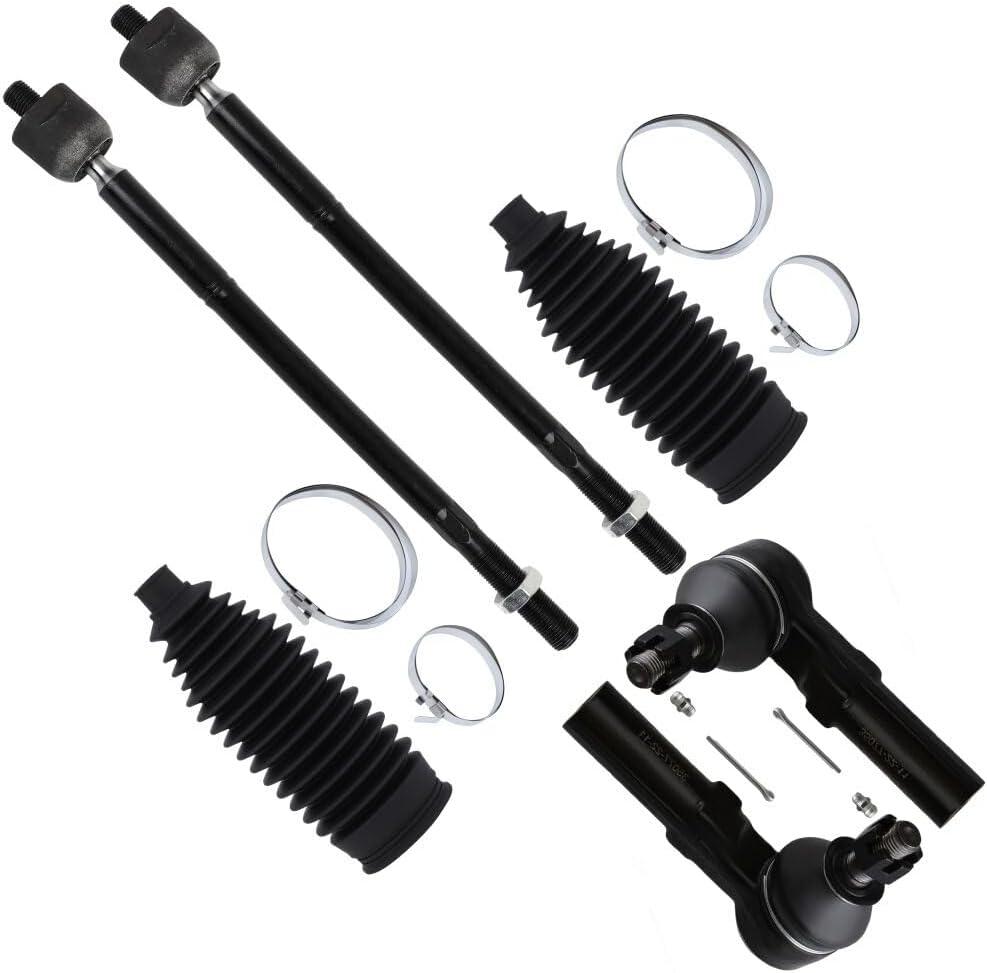 SCITOO 6pcs Front Suspension Kit Inner Outer Tie Rod End w/Boot Replacement for 2009-2019 for Toyota Corolla 2009-2013 for Toyota Matrix