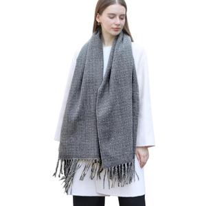 Wander Agio Unisex Scarves Pure Cozy Winter Warm Wrap Ribbed Shawl for Men Women Fall Soft Textured Fashion Solid Scarf