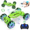 Gesture RC Car Hand Controlled RC Car Toys for Boys Girls 6-12, 2.4GHz 360 Rotation 4WD Gesture Sensing RC Stunt Car with Light & Music, Birthday Gifts for Kids (Green)