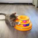 Catstages Tower of Tracks Cat Toy 3-Level Track Tower with 6 Balls, Interactive Cat Toy for Indoor Enrichment