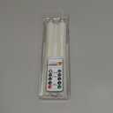 Homemory 2 Pcs Real Wax Made Flameless Taper Candles with Remote and Timer, 9.6" Ivory Battery Operated Candle Stick Flickering, Led Taper Candles with Lifelike Flame for Indoor Home Decor