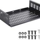 Under Desk Computer Mount for Small Form Factor SFF Computers and Pcs, Using Space 16.7" x H 4.75" x D 12" Mount Shelf Organizer for Office Home Workstation Gaming Stand up Desk
