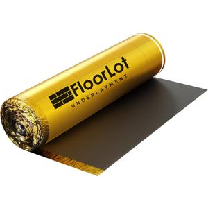 GoldMax Premium Floor Underlayment - 200 sqft Roll - 3mm Thick - with Moisture Barrier