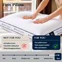 Pacific Coast Extra Firm Memory Foam Pillow for Side Sleepers, Sandwich Gusseted Bed Pillows for Plus-Size Sleeper, Removable & Washable Goose Down Fiber Cover, Standard 2 Pack
