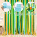 Dinosaur Birthday Party Decorations Supplies Happy Birthday Banner Crepe Paper Green Orange Blue Gold Dino Foil Balloons Garland Arch Kit for Jungle Safari Dinosaur Themed Baby Shower Party Boys Kids