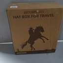 Cowboy Hat Box, Hard Shell Travel Case, Holds 2 Hats, Extra Large, Gray