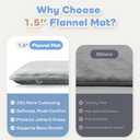 1.5" Thick Baby Play Mat for Floor, 59x79 Playpen Mat, Pro Soft Flannel Foam Mats Toddler Infant Kids Crawling for Nursery Rug Playroom Living Room Waterproof Easy Care Non-Slip (Light Grey)