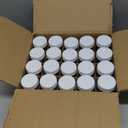 20 Pack 2 oz Glass Shot Bottles w/ White Lids & 20 Labels - Small Clear Jar for Ginger, Wellness Shot, Juice, Sample, Whiskey - Travel Essentials Mini Bottles - Wide Mouth, Leakproof, Dishwasher Safe