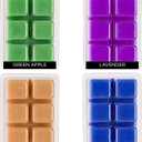 Mindful Design 4 Pack Scented Wax Melts/Cubes/Tarts - Apple, Cinnamon, Clean Cotton, & Lavender