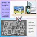 Beclumas 4 Pack 11.5" x 7.5" Sublimation Slate Blanks, Heat Thermal Transfer Stone Slate Picture Frame with Display Stand for Desktop Souvenir DIY Personalized Custom Gift Design