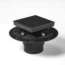 Shower Drain 4*4-inch with PVC Drain Base | Matte Black 304 Stainless Steel | Fast Drainage | Stainless Floor Drain Grate | Hair Strainer | Drain Key | Ultimate Combo for Your Bathroom Upgrade