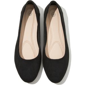 Shupua Flats for Women Round Toe Flat Shoes Dressy Black Ballet Flats Comfortable Womens Dress Shoes Ballerina Flats for Work