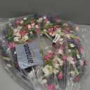 Artgar 26 Inch Spring Wreaths for Front Door, Spring Summer Lavender Paper Flower Wreaths for Home Farmhouse Windows Walls Porch Wedding Indoor Outdoor Decor for All Seasons (Pink)