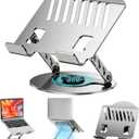 Laptop Stand for Desk - All-Metal Ergonomic Computer Stand & Laptop Riser, 360 Rotatable & Adjustable & Foldable, Laptop Holder for MacBook Pro/Air, Dell XPS, HP, Notebooks (10-17.3"), Gray