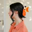 2pcs Fox Hair Clips for Women, Cute Orange Fox Hair Claw Clips Halloween Hair Clip Nonslip Cartoon Fox Design Hair Clamps Hair Styling Accessories for Thin Thick Hair