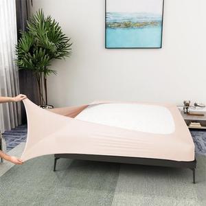 Alyvia Spring Box Spring Cover Full Size - Jersey Knit & Stretchy Wrap Around 4 Sides Bed Skirt for Hotel & Home - Full/Full XL, Pink