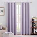 HOMEIDEAS Lilac Blackout Curtains for Bedroom 52 X 96 Inch Length 2 Panels Set Room Darkening Bedroom Curtains, Soundproof Thermal Grommet Window Curtains for Living Room for Christmas