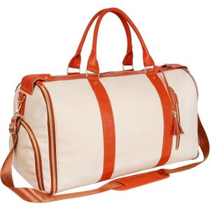 Luhxe Travel Convertible Carry On Garment Bag 2.0 with Shoe Pouch & Detachable Shoulder Strap - Improved Zipper and reinforced straps - Snow, 20" x 9" x 12.5"