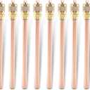 AUTOKAY 10x HVAC AC Schrader Valve Core Remover Cap Tube 1/4" SAE * 1/4" OD * 4.65" Stem