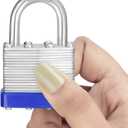 THIRARD Heavy-Duty Padlock  Laminated Steel, Double Locking, Adjustable Hardened Shackle  Maximum Security for Gym Lockers, Fences & Toolboxes  Weather-Resistant, Durable Design, 2 Keys Included (65mm, 2.56")