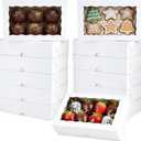 TEMLQPACK 50PCS Bakery Boxes with Window (8x5x2 Inch) for Chocolate Covered Strawberries, Cakesickle, Chocolate Truffle, Pretzel & More