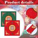 2 Pcs Mahjong Mat Mahjong Table Cover Non-Slip Noise Reduction Gaming Mat for Poker Board Tile Games Dominoes Party Festival Reunion 30.7 x 30.7 Inches(Green, Red)