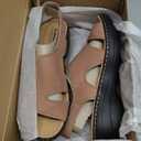 Clarks womens Jenette Ease Wedge Sandal, Pink, 10 US