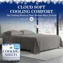 Cooling Sheets - BreezeWeave 4 PC King Size Cooling Bed Sheets for Hot Sleepers & Deep, Cool Rest - Cloud Soft, Silky Smooth, 16 in Deep Pocket, Ultra Durable (Cool Grey)