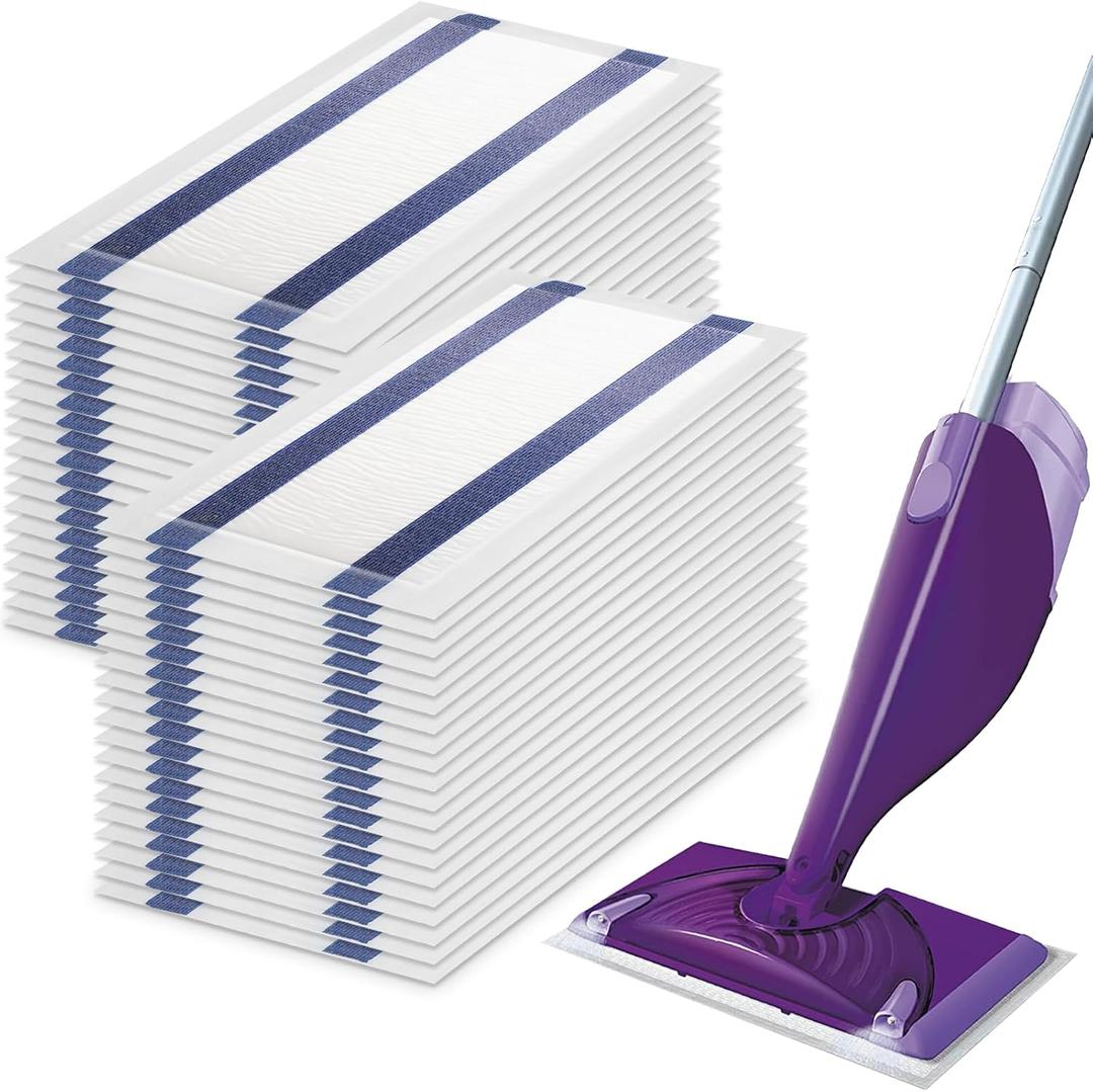 48 Pack Replacement Pad Refills for Swiffer WetJet Mop-Heavy Duty Wet Mopping Cloths,Muti-Surface Cleaning Solution for Hardwood & Tile Floors