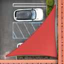 Royal Shade 10' x 10' x 14' Red Right Triangle Sun Shade Sail RS-SLT, 95% UV Blockage, 200GSM Commercial Standard Heavy Duty, Water & Air Permeable Canopy Mesh for Patio (We Make Custom Sizes)