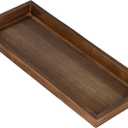 MAONAME Bathroom Vanity Tray, Rustic Long Narrow Tray, Rectangle Farmhouse Wood Trays, Countertop Organizer Trays for Candle, Perfume, 12.2" x 5" (Brown)