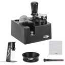 IKAPE 53MM Black Espresso Tool Set 8 IN 1, Coffee Tamper, Distributor, Magnetic Funnel, Puck Screen, Tamper Station, Stirrer Distribution Tool, Cleaning Towel and Brush