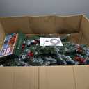 Solar Wreath 60 inch, Outdoor Christmas Wreaths Large with 350 LEDs & 8 Lighting Modes, Lighted Holiday Decorations for Outside