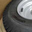 15x6.00-6nhs Lawn Mower Front Tire 4 Ply 15x6x6 Lawn Mower 570 Lbs Tire and Wheel with 3/4" Iron Bushing and 12 Spacers, Replacement for Garden Lawn Tractor Riding Lawn Mowers, 2 Pack (Silver)