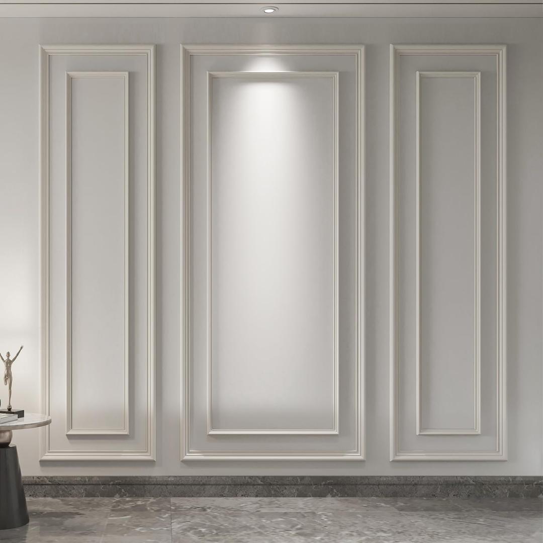 Art3d Premade Bilinear Frame Molding Set, Wainscoting Panels, 3 Whole Frame