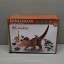 24" Large Dinosaur Toys for Kids 3-5, Big Dinosaur Tyrannosaurus rex Figure Toy with 10+ Dinosaurs Belly Storage, Gliding Wheels, Lights, Sounds & Mist Spray T-Rex that eats Toy for Boys Gift (Blue)