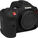Easy Hood Camera Case for Canon EOS R5C Mirrorless Camera, Anti-Scratch Soft Silicone Rubber Case Protective Body Housing Protector Skin Cover-Black