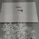 Qunclay 20 Pcs Wooden Snowflake Decorations 3D Snowflake Tabletop Decor Winter Signs and Centerpiece for Winter Wonderland Decorations Xmas Tiered Tray Decor(White)