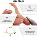 120 Pcs Bracelet Chain Gold Link Bracelet Chains for Jewelry Making Bracelets Bulk with Clasps for Women DIY Bracelets Jewelry Making Crafts 7.87inch