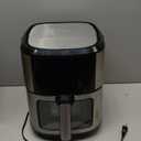 Kitchen Elite Air Fryer Stainless Steel with View Window, XL 8.5QT Large Airfryer, 8-in-1 Digital Control, 400F Temp Controls, Nonstick Dishwasher-Safe, Space-Saving, Roast, Broil, 1500W