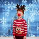 7X5FT Christmas Photography Background Winter Wonderland Blue Snow Flower Castle Wedding Party Girl's Birthday Decoration Banner Photo Backdrop Props