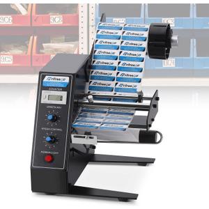 Automatic Label Dispenser, 0.12"-5.9" x 0.16"-5.5", 0-999999 Auto Counting, Electric Label Stripper AL-1150D with Speed Adjustable Photo Cell Sensor